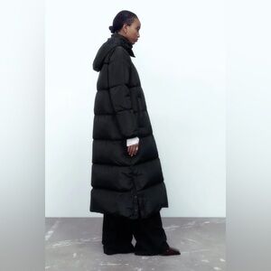 WATER AND WIND PROTECTION LONGLINE HOODED DOWN JACKET